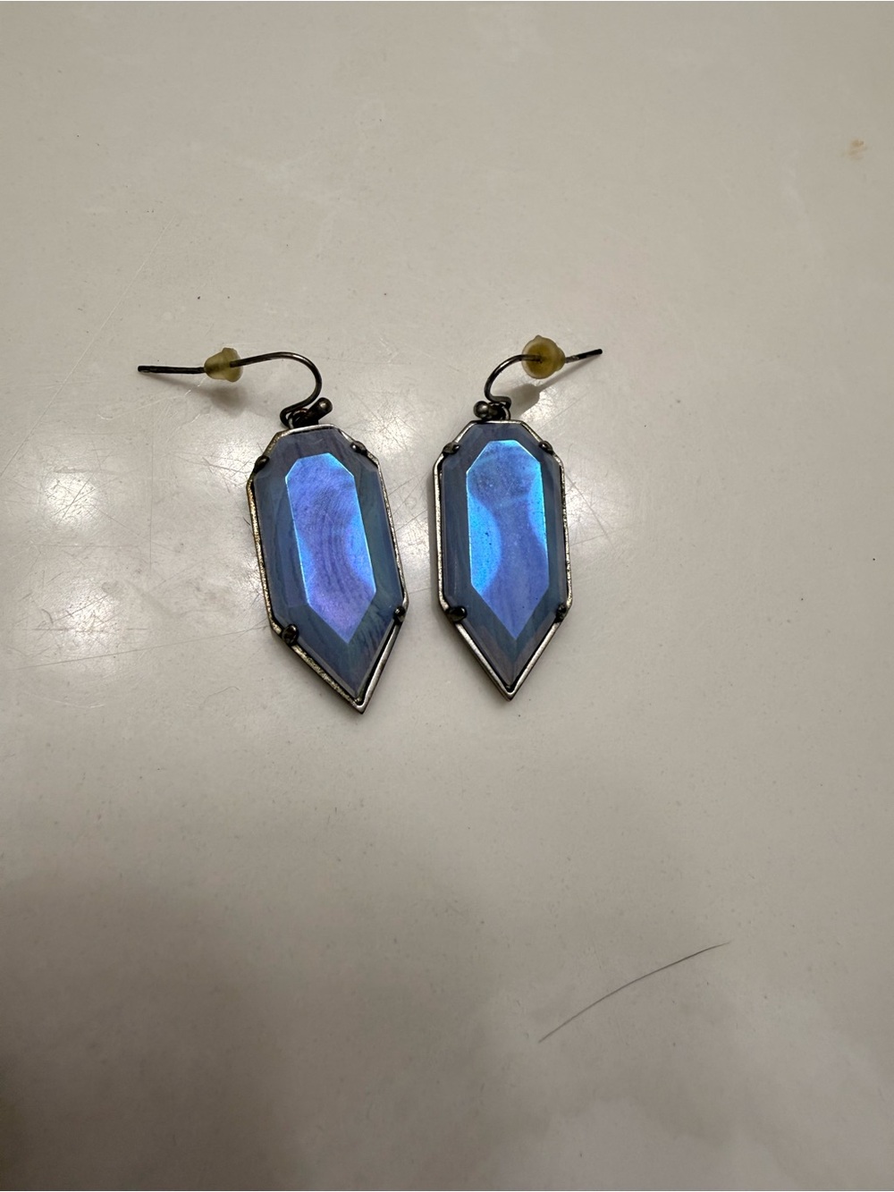 Iridescent Blue Faceted Drop Earrings - Kendra Scott…Retired!